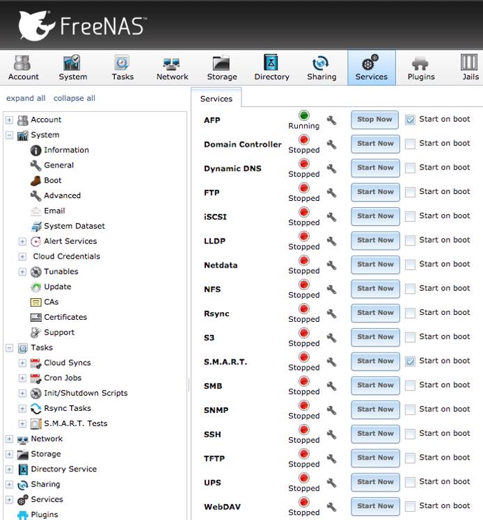 FreeNAS Services