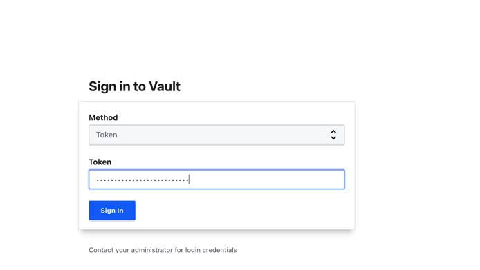 Vault Login Page