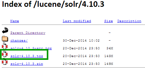 Solr release directory listing